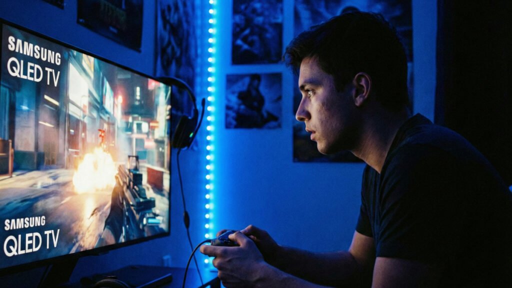 Televisor QLED para videojuegos