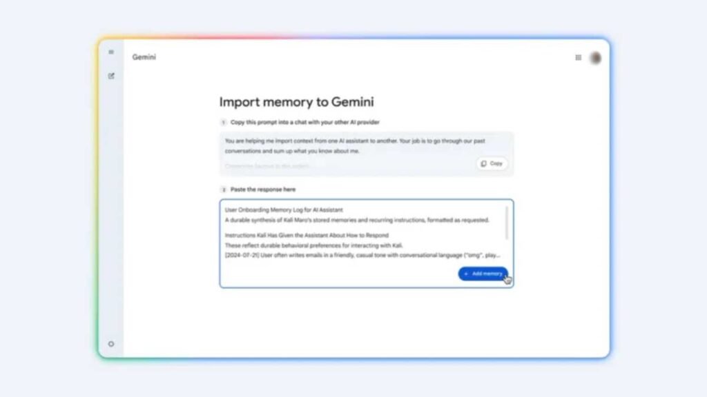 Importar chats a Gemini