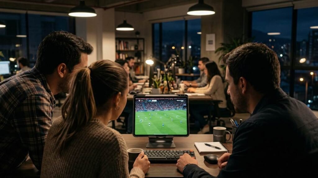 Mundial de futbol en la oficina
