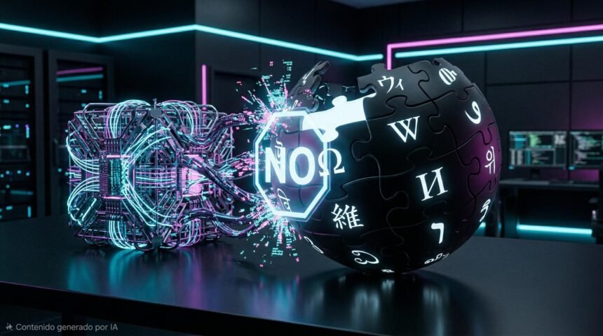 Wikipedia prohíbe el contenido generado por IA
