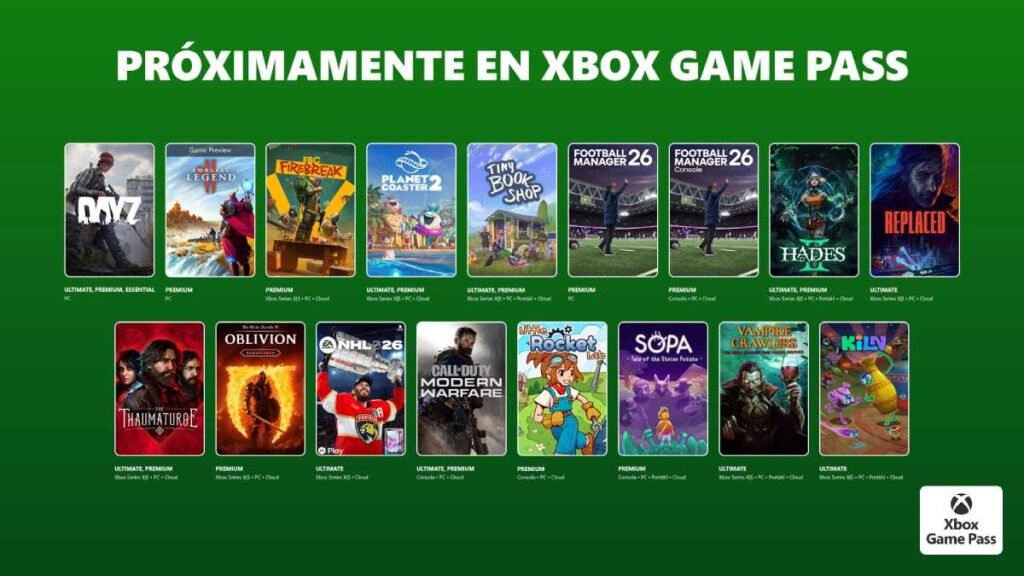 Estrenos Xbox Game Pass