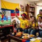 Fanáticos de la selección Colombia, viendo un partido