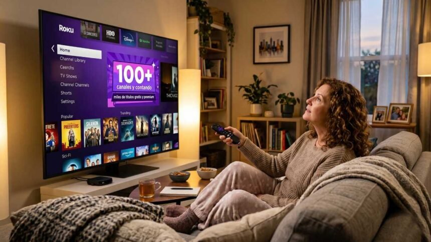 Usuario buscando contenido Roku