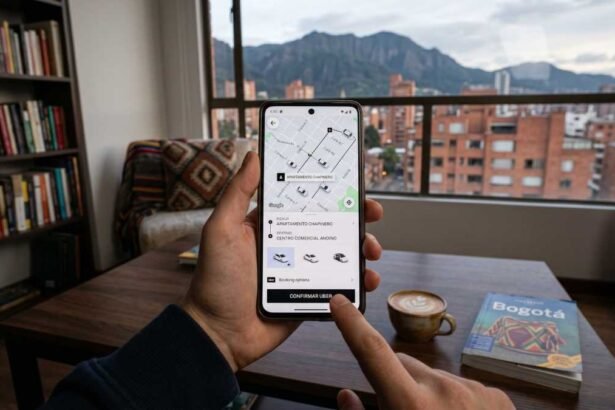 App Uber para movilizarse