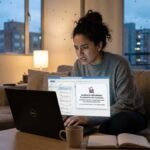 Escena de una persona con el correo electrónico hackeado