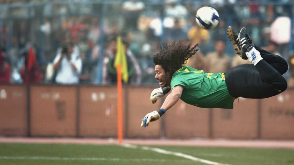 René Higuita haciendo el célebre escorpión