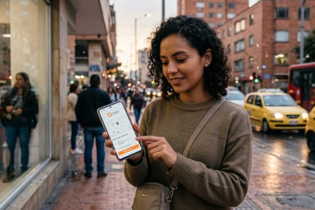 Usuario Didi pide transporte en la app