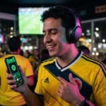 Hincha de Colombia escucha Spotify