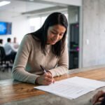 Joven firma contrato primer empleo