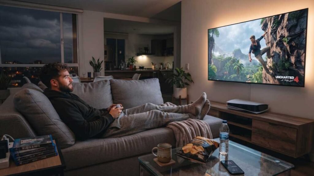 Usuario de PS5 jugando