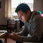 Ojos irritados por uso de celular