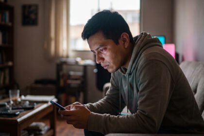 Ojos irritados por uso de celular