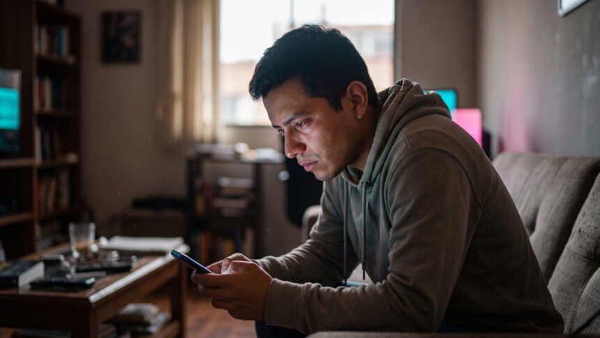 Ojos irritados por uso de celular