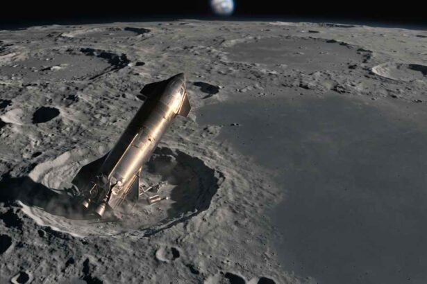 Ilustración del choque de un cohete con la Luna