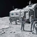 Ilustración de una colonia Lunar