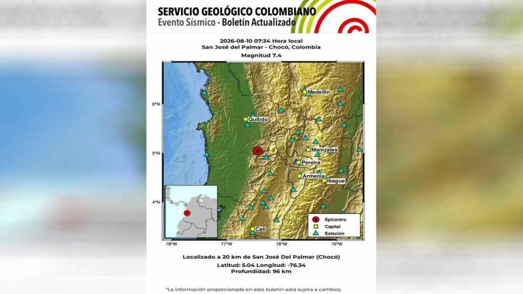 Sismo en Colombia SGC