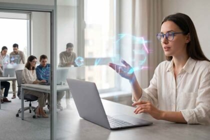 Escena generada con IA de una inteligencia artificial que razona