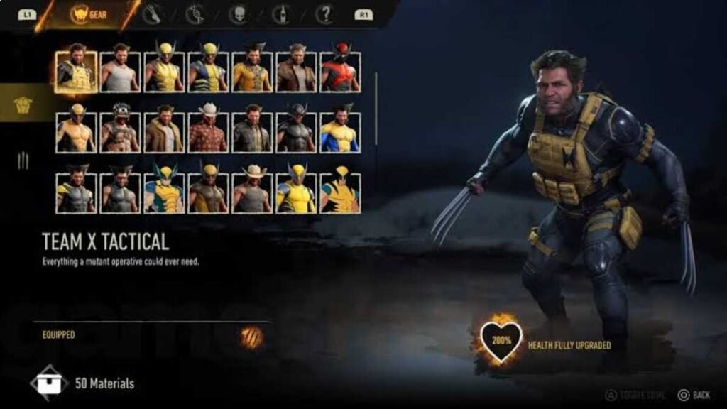 Marvel's Wolverine trajes